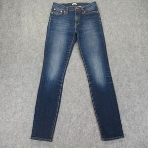 JCrew Womens Jeans Size 26 Blue Stretch Denim Skinny Hi Rise Medium Washed‎